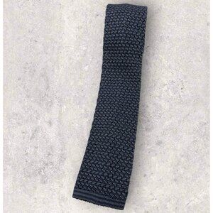 GALLO Silk Knit Tie ITALY XL Gray Geometric W:2.5" EUC